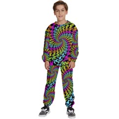 3d Grateful Dead 90 s Neon Dancing Bears Kids  Sweatshirt Set by Perong