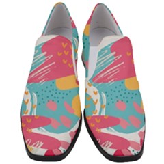 Background Abstract Women Slip On Heel Loafers by Salmanaz77