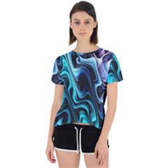 Nature Water Wave Architecture Open Back Sport T-shirt by Salmanaz77