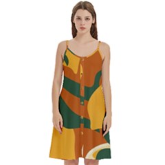 Lemon Citrus Fruit Summer Painting Drawing Women s Spaghetti Strap Pullover Cami Dress by Grandong