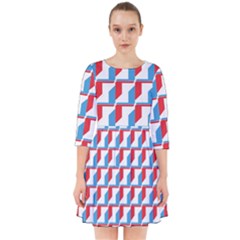 Fabric Geometric Pattern Background Smock Dress by Salmanaz77