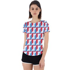 Fabric Geometric Pattern Background Back Cut Out Sport T-shirt by Salmanaz77