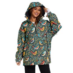 Birds Pattern Flowers Whimsical Women s Ski And Snowboard Waterproof Breathable Jacket by Salmanaz77