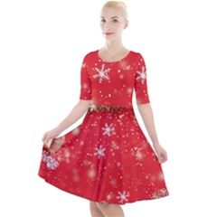 Christmas Ornament Quarter Sleeve A-line Dress by Salmanaz77