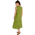 Kiwi Fruit Pattern Green Background Summer Maxi Dress View2