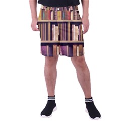 Books Bookshelves Office Fantasy Background Artwork Book Cover Apothecary Book Nook Literature Libra Men s Pocket Shorts by Posterlux