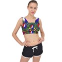 Grateful Dead Bear Pattern V-Back Sports Bra View1