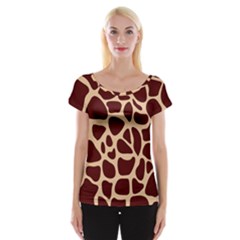 Animal Print Girraf Patterns Cap Sleeve Top by Ket1n9