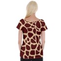 Animal Print Girraf Patterns Cap Sleeve Top View2