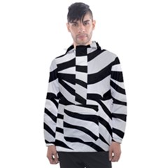 White Tiger Skin Men s Front Pocket Pullover Windbreaker by Ket1n9