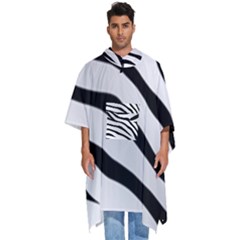 White Tiger Skin Men s Hooded Rain Ponchos by Ket1n9