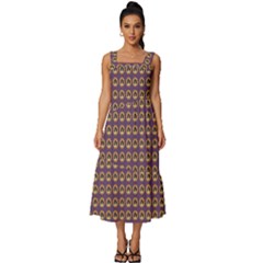 Olimedpurp Square Neckline Tiered Midi Dress by snowwhitegirl