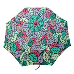 Pattern Leaves Background Nature Folding Umbrellas by Proyonanggan