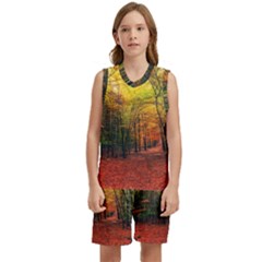 Forest Woods Autumn Nature Kids  Basketball Mesh Set by Proyonanggan