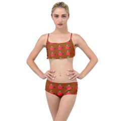 Apple Arrow Pattern Design Drawing Layered Top Bikini Set by Proyonanggan