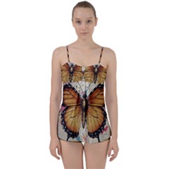 Butterflies Of Motivation Babydoll Tankini Set by customfabrics