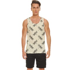 Dragonfy Insect Pattern Men s Wide Collar Tank Top by Maspions