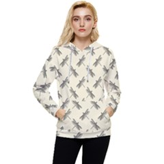 Dragonfy Insect Pattern Women s Lightweight Drawstring Hoodie by Maspions