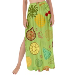 Art Fruits Pattern Maxi Chiffon Tie-up Sarong by Maspions