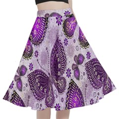 Butterflies Butterfly Insect Animal Nature A-line Full Circle Midi Skirt With Pocket by Maspions