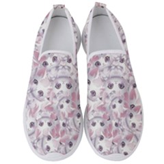 Sweet Kawaii Kitty Pattern (ai) Bk Men s Slip On Sneakers by dflcprintsclothing