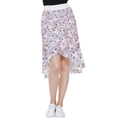 Sweet Kawaii Kitty Pattern (ai) Bk Frill Hi Low Chiffon Skirt by dflcprintsclothing