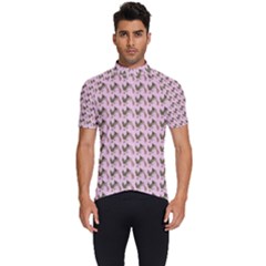 Fern Pattern 2 Pink Men s Short Sleeve Cycling Jersey by snowwhitegirl