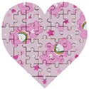 Cheer Bear Pink, Care, Care Bears, Cartoon Wooden Puzzle Heart View1