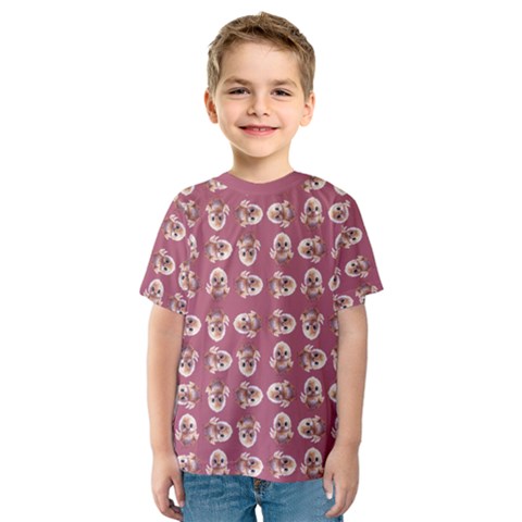 Whimsy Chickens Pattern Kids  Sport Mesh T-shirt by dflcprintsclothing