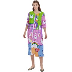 The Care Bears, Care Bears, Cartoon Women s Cotton 3/4 Sleeve Nightgown by kyorashop23