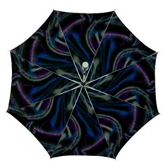 Multicolored Abstract Dynamic Shapes Print Automatic Folding Umbrella With Case (medium) by dflcprintsclothing