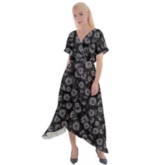 Whimsy Beasts Print Pattern Design Cross Front Sharkbite Hem Maxi Dress by dflcprintsclothing