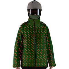 Kawaii Pumpkin Patt Green Men s Zip Ski And Snowboard Waterproof Breathable Jacket by snowwhitegirl