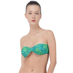 Retro Flower Pattern Design Batik Classic Bandeau Bikini Top  by Posterlux