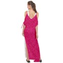 Pink Abstract Crimson Triangle Maxi Chiffon Cover Up Dress View2