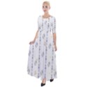 Dreidel Candles Spinning Top Half Sleeves Maxi Dress View1