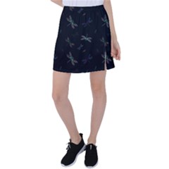 Background Pattern Dragonfly Tennis Skirt by Posterlux