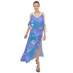 Background Abstract Texture Pattern Maxi Chiffon Cover Up Dress by Posterlux