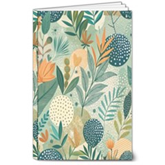 Leaves Pattern Flora Nature 8  X 10  Softcover Notebook by Posterlux