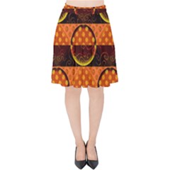 Art Pattern Design Wallpaper Velvet High Waist Skirt by Posterlux