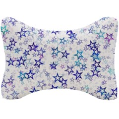 Christmas Stars Background Seat Head Rest Cushion by Posterlux