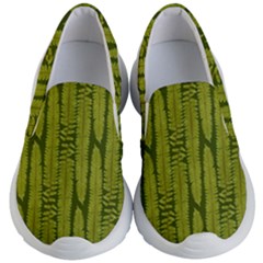 Fern Texture Nature Leaves Kids Lightweight Slip Ons by Posterlux