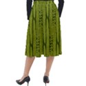 Fern Texture Nature Leaves Classic Velour Midi Skirt  View2