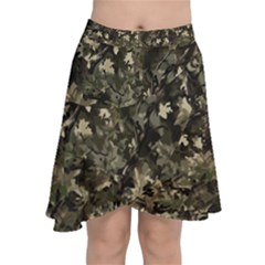 Camouflage Army Survival Uniform Chiffon Wrap Front Skirt by Posterlux