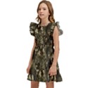 Camouflage Army Survival Uniform Kids  Winged Sleeve Dress View2