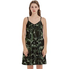 Precision Pursuit: Hunting Motif Camouflage Pattern Mini Camis Dress With Pockets by dflcprintsclothing