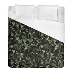 Hunting Motif Camouflage Pattern Print Bk Duvet Cover (full/ Double Size) by dflcprintsclothing