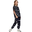 Cryptic Creature Pattern  Kids  T-Shirt and Pants Sports Set View3