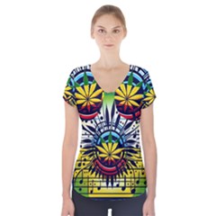 River Roots Short Sleeve Front Detail Top by RiverRootz