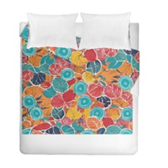 Floral And Leaves Pattern Duvet Cover Double Side (full/ Double Size) by BellaVistaTshirt02